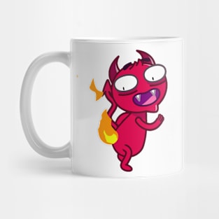 The Red Devil's tail was burned Mug